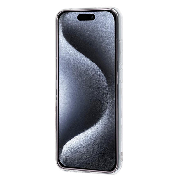For iPhone 16 Pro IMD Marble TPU Phone Case(Red)