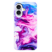 For iPhone 16 Plus IMD Marble TPU Phone Case(Red)