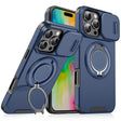For iPhone 16 Pro Max Sliding Camshield Ring Holder Phone Case(Blue) - iPhone 16 Pro Max Cases by PMC TechLife | Online Shopping South Africa | PMC TechLife | Buy Now Pay Later Mobicred