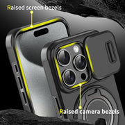 For iPhone 16 Sliding Camshield Ring Holder Phone Case(Pink)