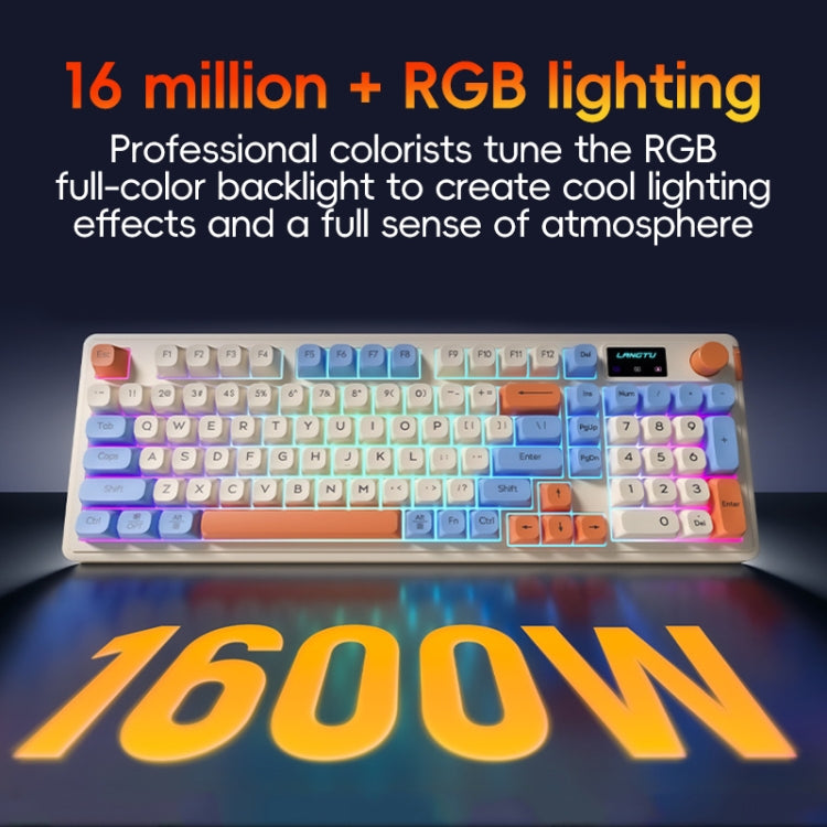 LANGTU L98 Wired RGB Gaming Keyboard(Cream White)