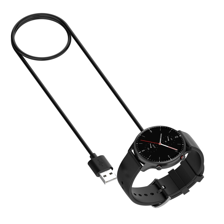 For Amazfit Bip 5 Unity A2324 Smart Watch Magnetic Charging Cable, Length: 1m(Black)