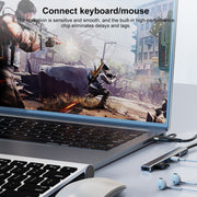 5 in 2 Multi-function HUB Adapter, Interface:USB-C / Type-C + 8 Pin(Silver)