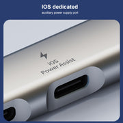 5 in 2 Multi-function HUB Adapter, Interface:USB-C / Type-C + 8 Pin(Silver)