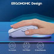 ONIKUMA CW917 RGB 4800DPI Dual Mode Wired + 2.4GHz Wireless Mouse(White)