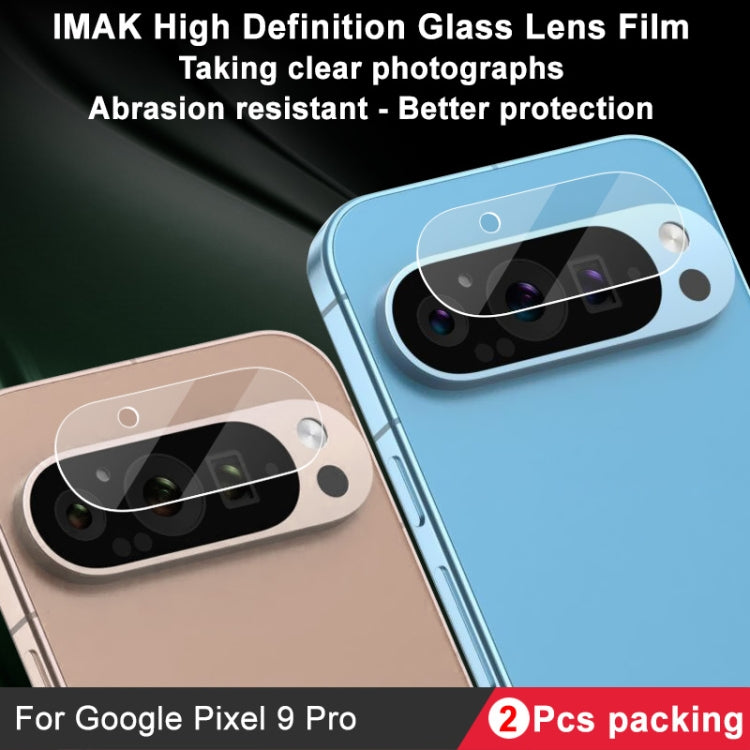 For Google Pixel 9 Pro 2pcs/Set imak HD Glass Lens Film, Scaled Down Version