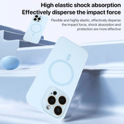 For iPhone 16 Liquid Silicone MagSafe Full Coverage Phone Case with Lens Film(Pink)