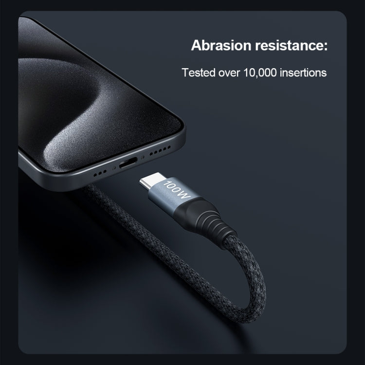 NILLKIN PD3.0 100W/27W USB-C / Type-C to USB-C / Type-C + 8 Pin Dual Power Fast Charging Data Cable, Length: 1.5m