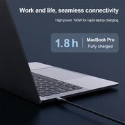 NILLKIN PD3.0 100W/27W USB-C / Type-C to USB-C / Type-C + 8 Pin Dual Power Fast Charging Data Cable, Length: 1.5m
