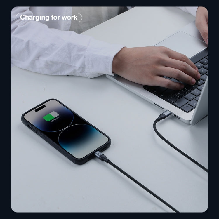 NILLKIN PD3.0 100W/27W USB-C / Type-C to USB-C / Type-C + 8 Pin Dual Power Fast Charging Data Cable, Length: 1.5m
