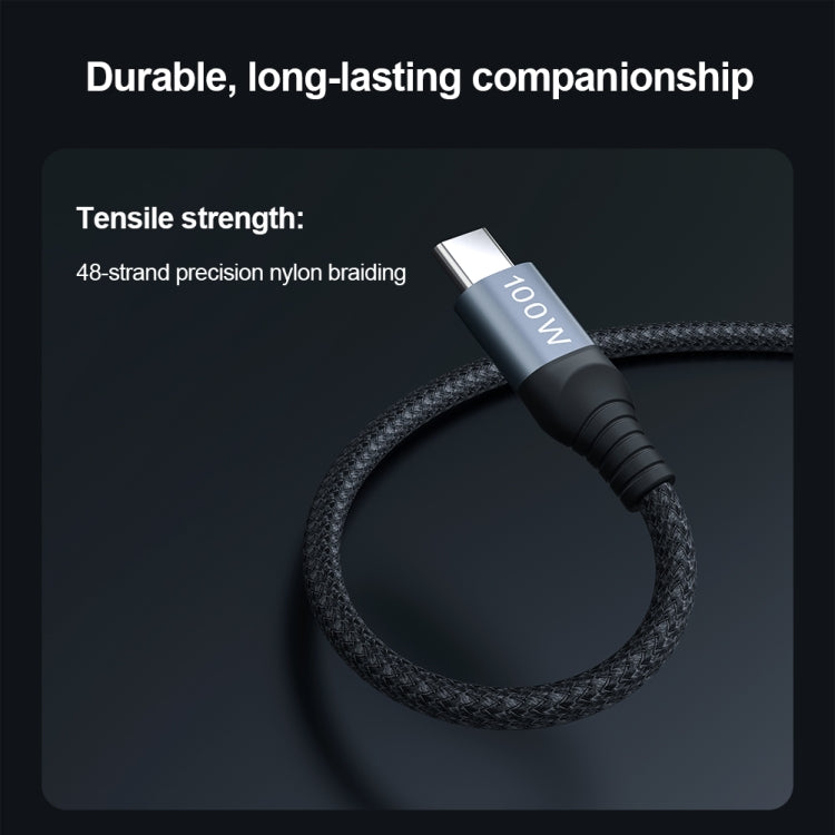 NILLKIN PD3.0 100W/27W USB-C / Type-C to USB-C / Type-C + 8 Pin Dual Power Fast Charging Data Cable, Length: 1.5m