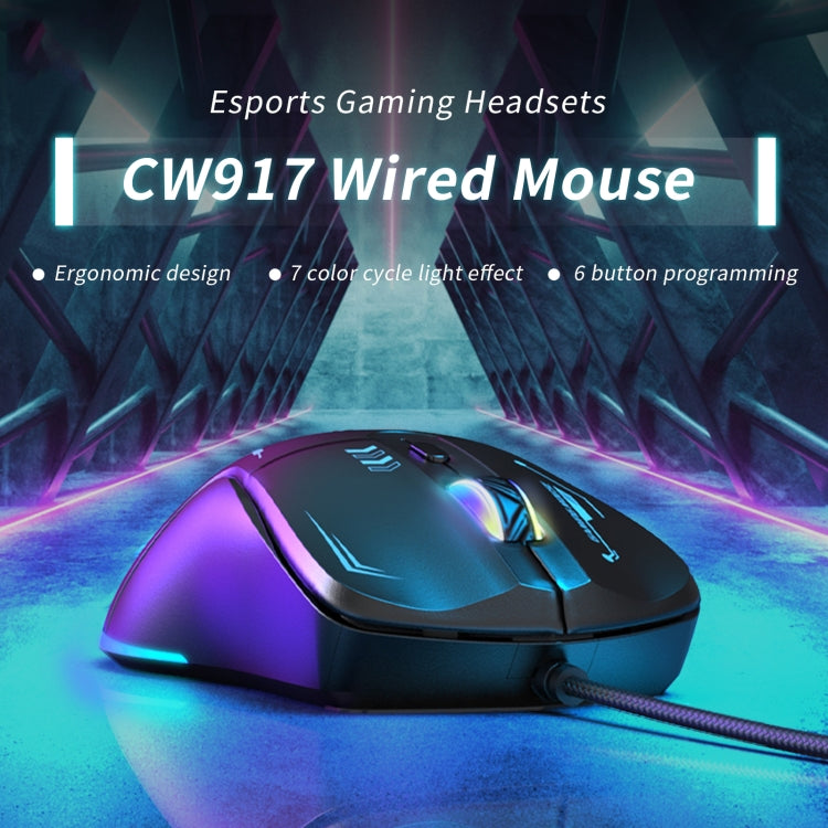 ONIKUMA CW917 RGB 3600DPI Wired Mouse(Black)