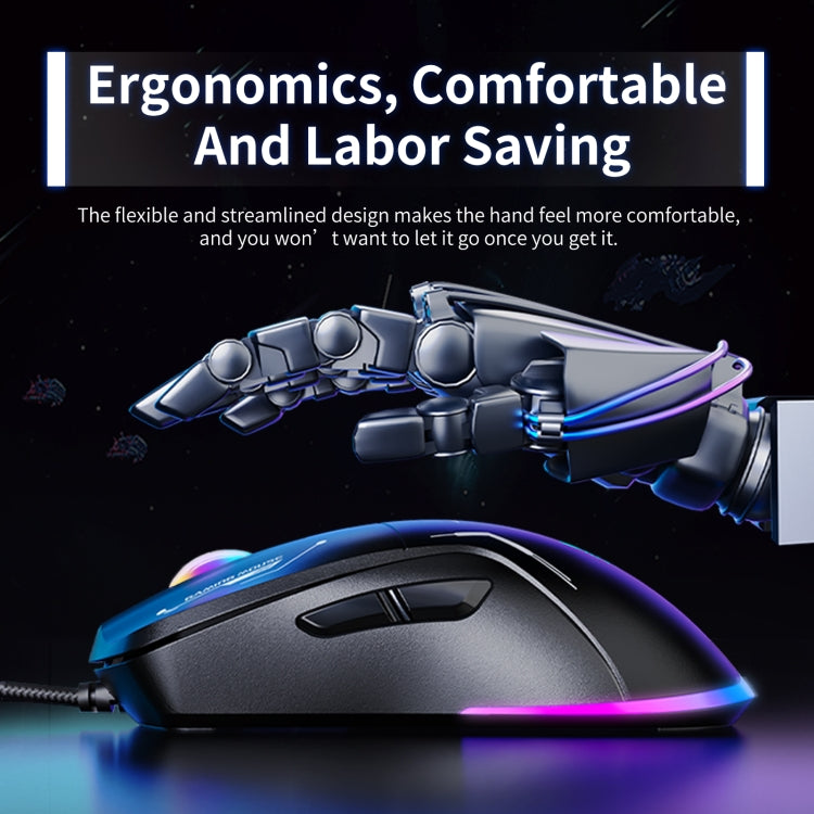 ONIKUMA CW917 RGB 3600DPI Wired Mouse(Black)