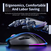 ONIKUMA CW917 RGB 3600DPI Wired Mouse(Black)