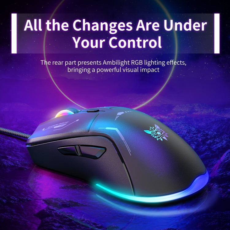 ONIKUMA CW917 RGB 3600DPI Wired Mouse(Black)