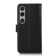 For Sony Xperia 1 VI Magnetic Crazy Horse Texture Genuine Leather RFID Phone Case(Black)