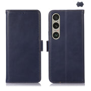 For Sony Xperia 1 VI Magnetic Crazy Horse Texture Genuine Leather RFID Phone Case(Blue)