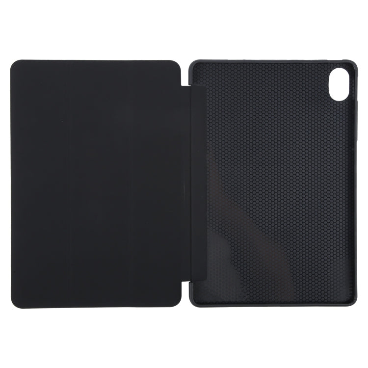 For Huawei MatePad 11.5 S GEBEI 3-folding Holder Shockproof Flip Leather Tablet Case(Black)