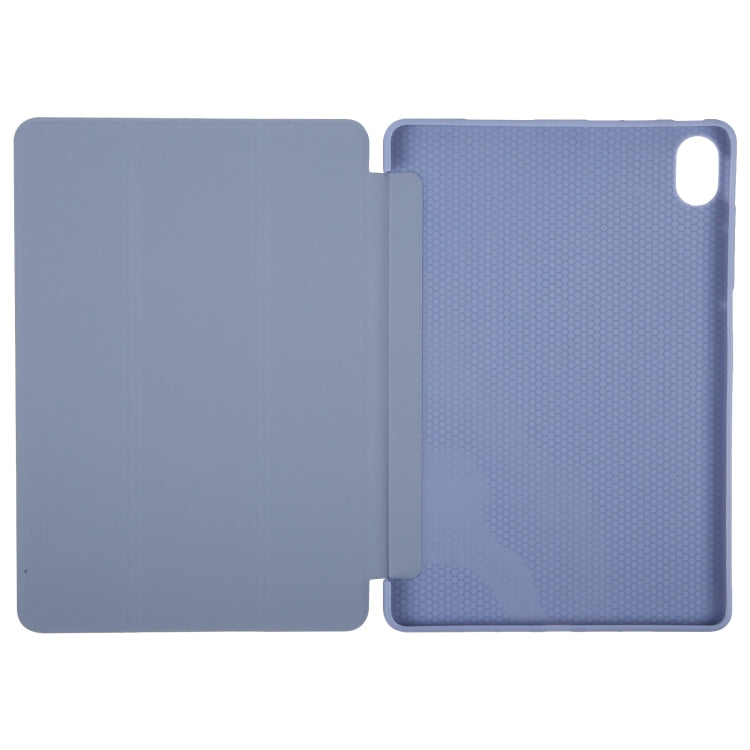 For Huawei MatePad 11.5 S GEBEI 3-folding Holder Shockproof Flip Leather Tablet Case(Purple)
