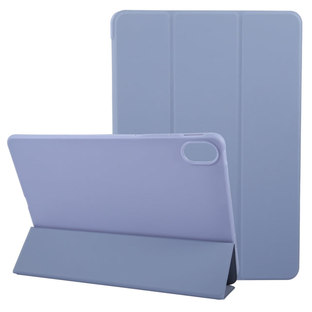 For Huawei MatePad 11.5 S GEBEI 3-folding Holder Shockproof Flip Leather Tablet Case(Purple)