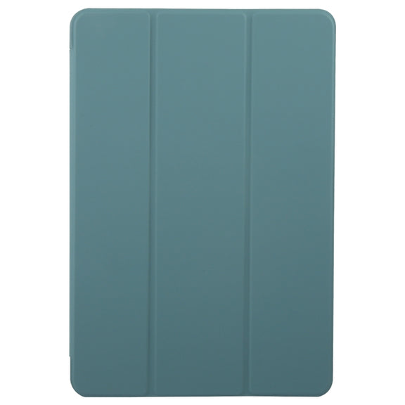 For Huawei MatePad 11.5 S GEBEI 3-folding Holder Shockproof Flip Leather Tablet Case(Dark Green)