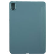 For Huawei MatePad 11.5 S GEBEI 3-folding Holder Shockproof Flip Leather Tablet Case(Dark Green)