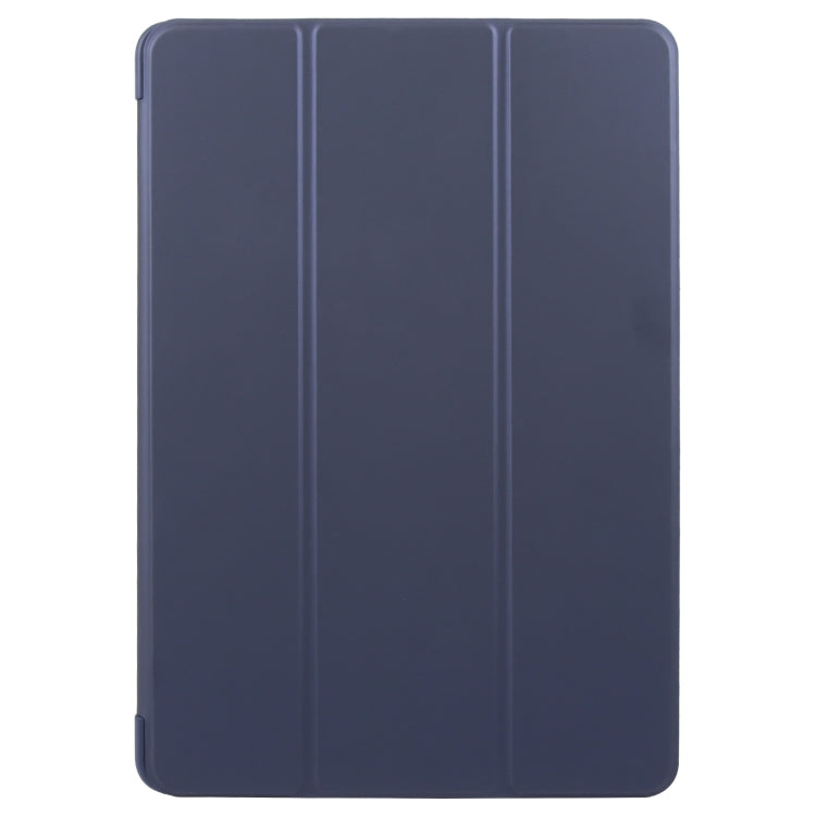 For Huawei MatePad 11.5 S GEBEI 3-folding Holder Shockproof Flip Leather Tablet Case(Dark Blue)
