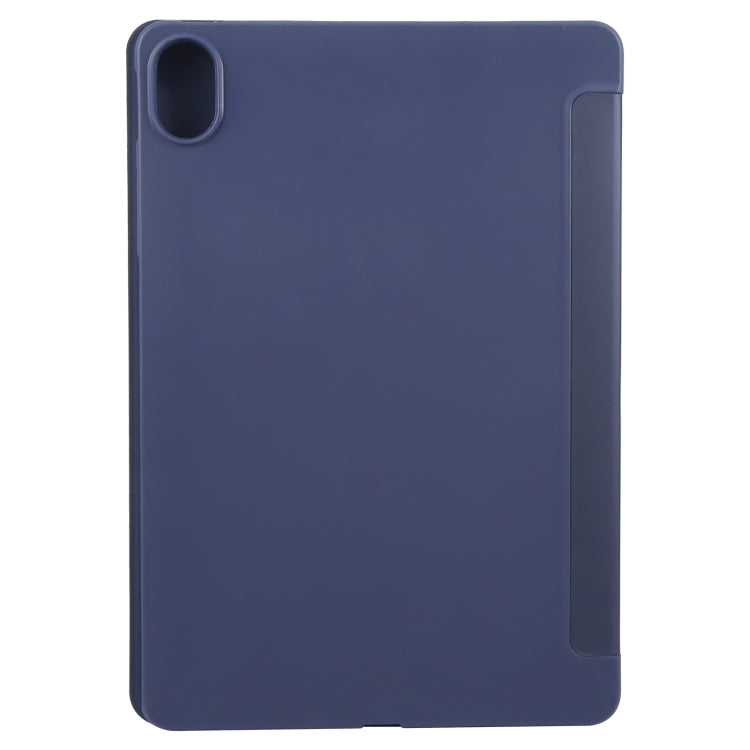 For Huawei MatePad 11.5 S GEBEI 3-folding Holder Shockproof Flip Leather Tablet Case(Dark Blue)