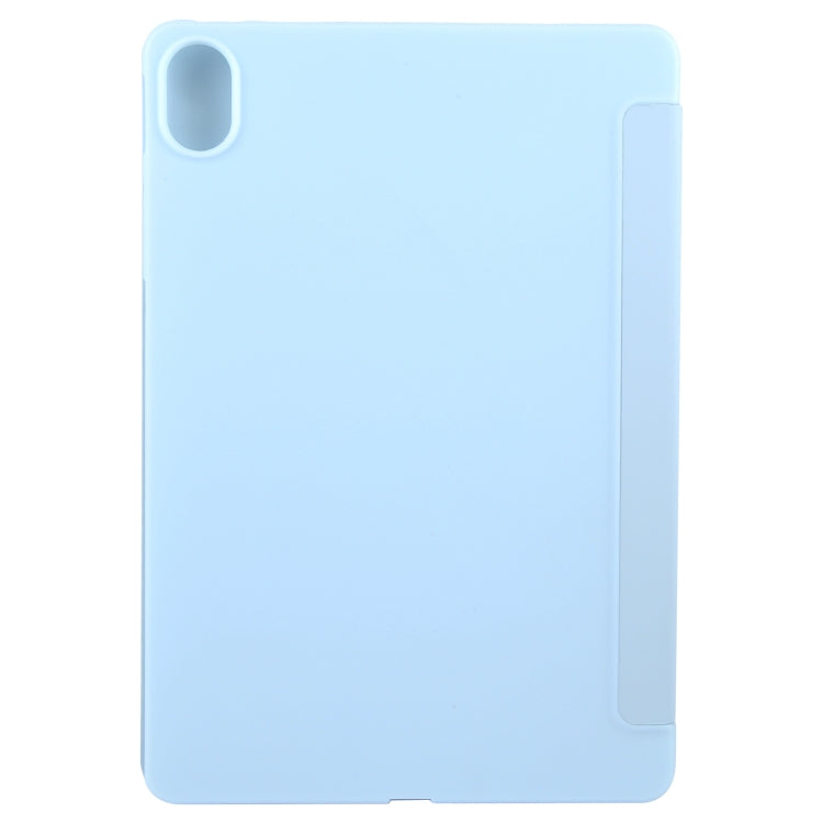 For Huawei MatePad 11.5 S GEBEI 3-folding Holder Shockproof Flip Leather Tablet Case(Sky Blue)