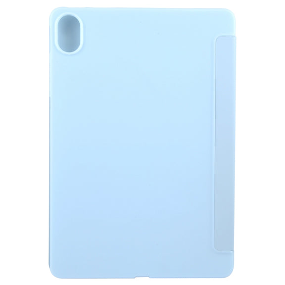 For Huawei MatePad 11.5 S GEBEI 3-folding Holder Shockproof Flip Leather Tablet Case(Sky Blue)