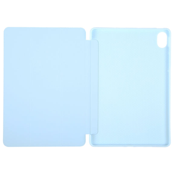 For Huawei MatePad 11.5 S GEBEI 3-folding Holder Shockproof Flip Leather Tablet Case(Sky Blue)