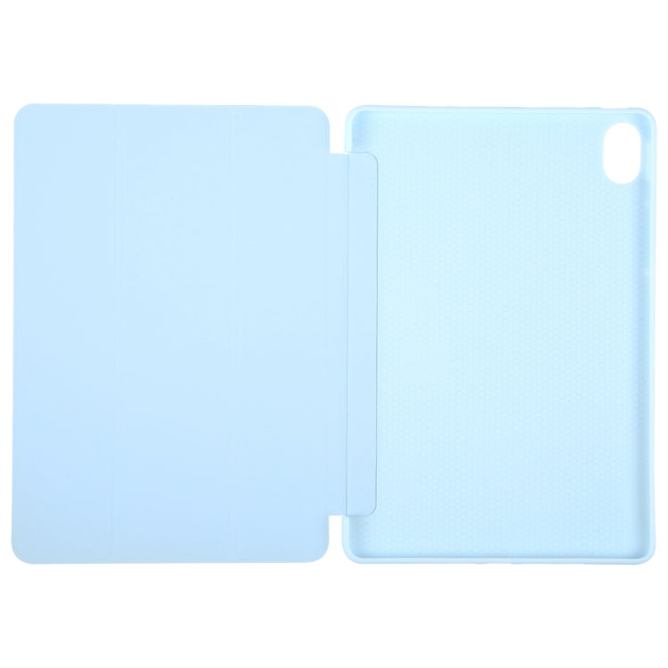 For Huawei MatePad 11.5 S GEBEI 3-folding Holder Shockproof Flip Leather Tablet Case(Sky Blue)