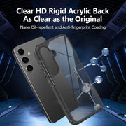 For Samsung Galaxy S25 5G Acrylic+TPU Transparent Shockproof Phone Case(Black)
