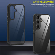For Samsung Galaxy S25 5G Acrylic+TPU Transparent Shockproof Phone Case(Black)