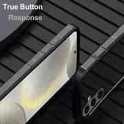 For Samsung Galaxy S25+ 5G Acrylic+TPU Transparent Shockproof Phone Case(Black)