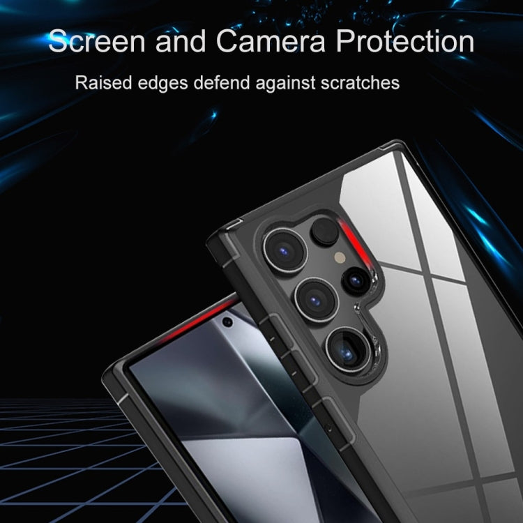 For Samsung Galaxy S25 Ultra 5G Acrylic+TPU Transparent Shockproof Phone Case(Black)