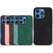 For iPhone 16 Pro Max Black Frame PU Leather Full Coverage Phone Case(Pink)