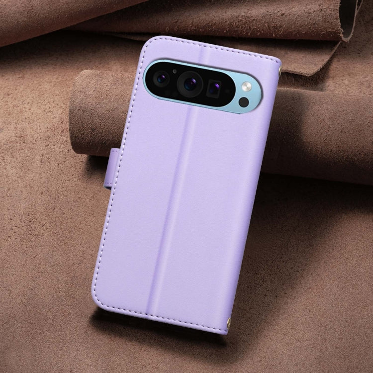 For Google Pixel 9 Square Texture Leather Phone Case(Purple)