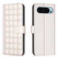 For Google Pixel 9 Square Texture Leather Phone Case(Beige) - Google Cases by PMC TechLife | Online Shopping South Africa | PMC TechLife | Buy Now Pay Later Mobicred