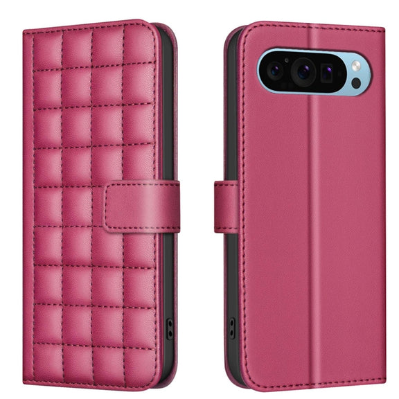 For Google Pixel 9 Square Texture Leather Phone Case(Red)