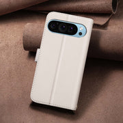 For Google Pixel 9 Pro Square Texture Leather Phone Case(Beige)
