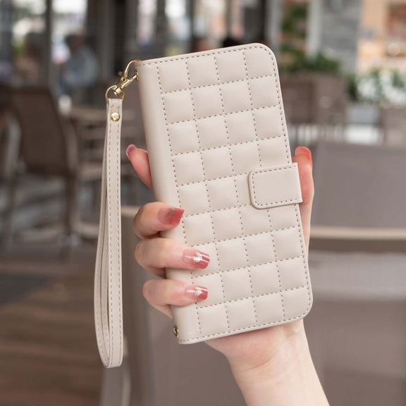 For Google Pixel 9 Pro Square Texture Leather Phone Case(Beige)