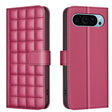 For Google Pixel 9 Pro Square Texture Leather Phone Case(Red) - Google Cases by PMC TechLife | Online Shopping South Africa | PMC TechLife | Buy Now Pay Later Mobicred