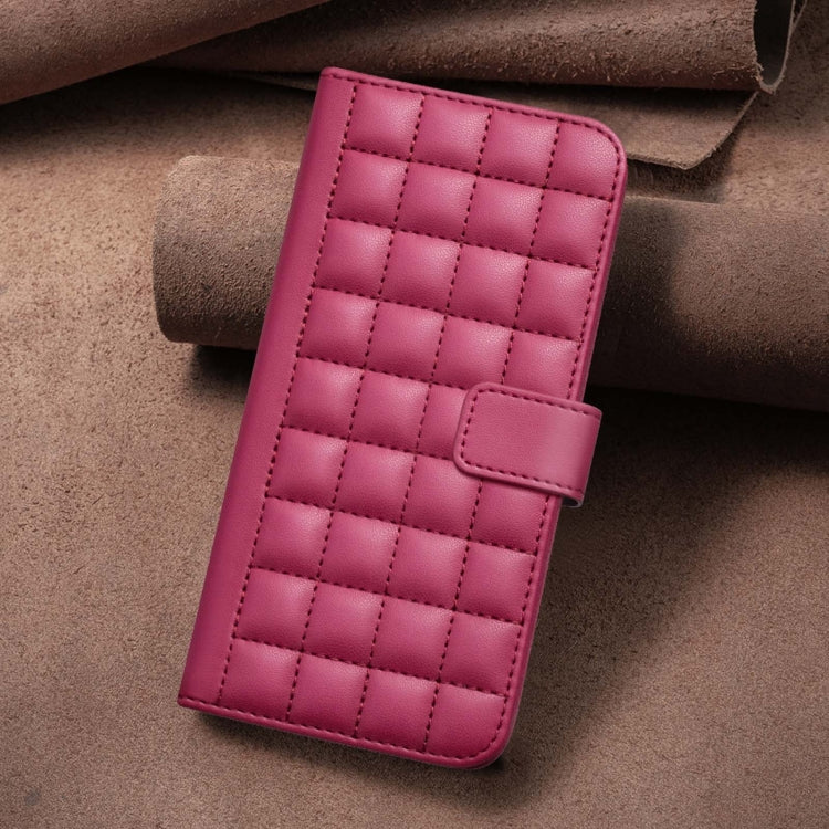 For Google Pixel 9 Pro Square Texture Leather Phone Case(Red)