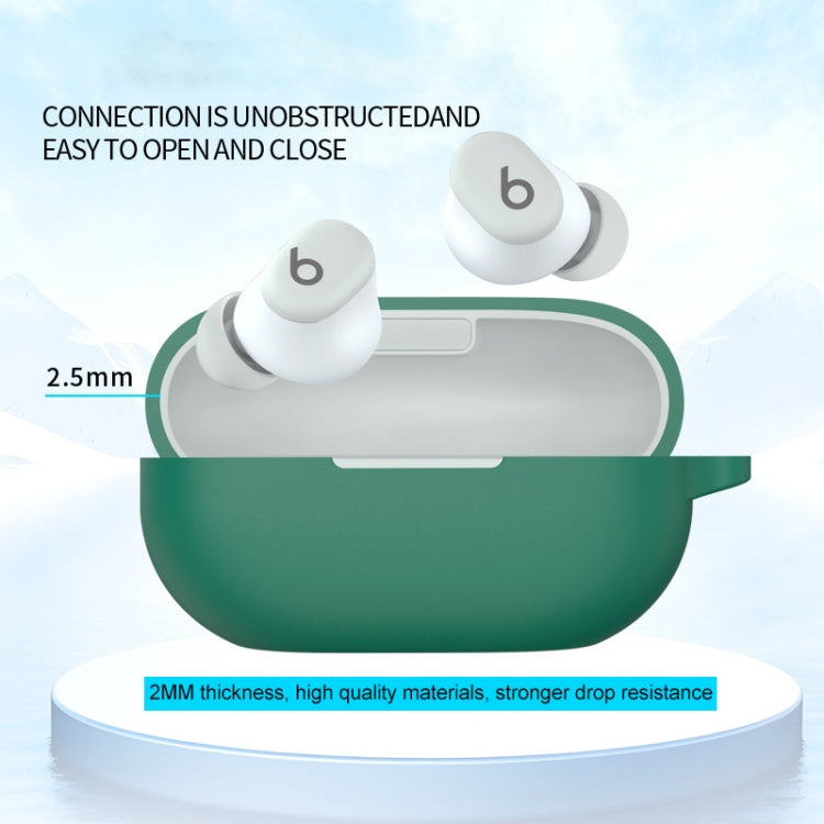For Beats Solo Buds Wireless Earphones Silicone Protective Case with Hole(Black)