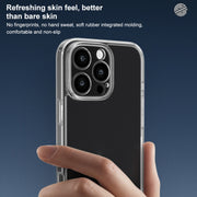 For iPhone 16 Four Corner Airbag Transparent Glass Phone Case