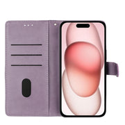 For iPhone 16 Pro Butterflies and Flowers Leather Phone Case(Purple)
