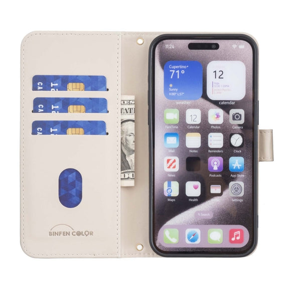 For iPhone 16e Square Texture Leather Phone Case(Beige)