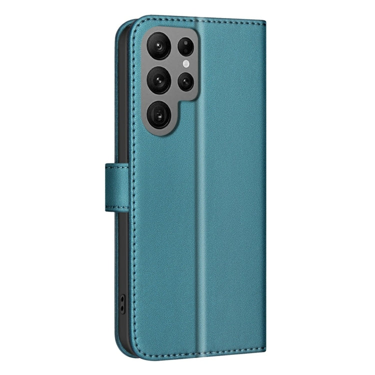 For Samsung Galaxy S25 Ultra 5G Square Texture Leather Phone Case(Green)