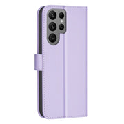 For Samsung Galaxy S25 Ultra 5G Square Texture Leather Phone Case(Purple)